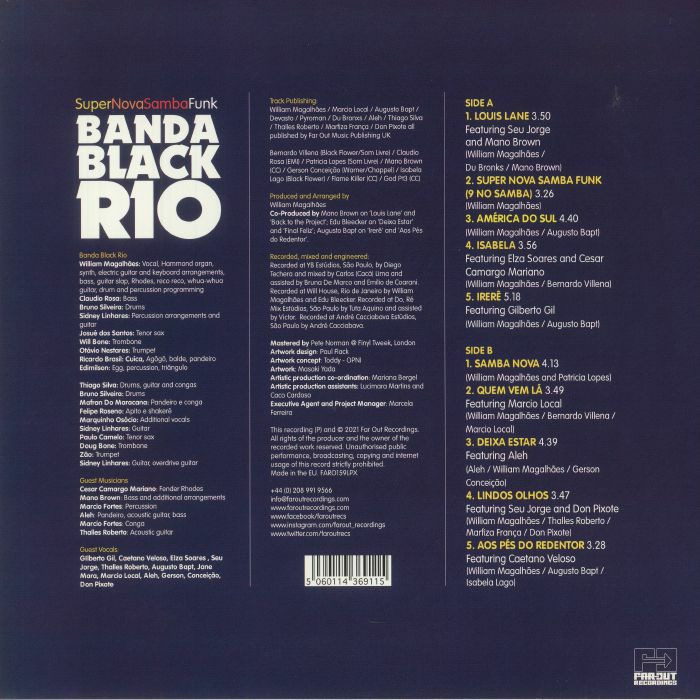 BANDA BLACK RIO - Super Nova Samba Funk (Record Store Day RSD 2021) (B-STOCK)