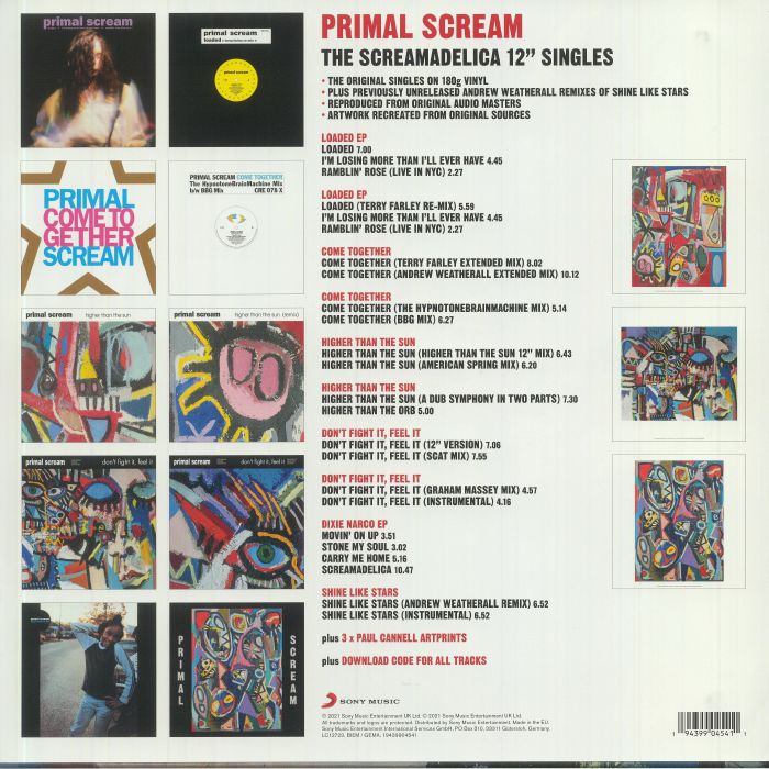 Primal Scream The Screamadelica 12 Singles 30th Anniversary Edition