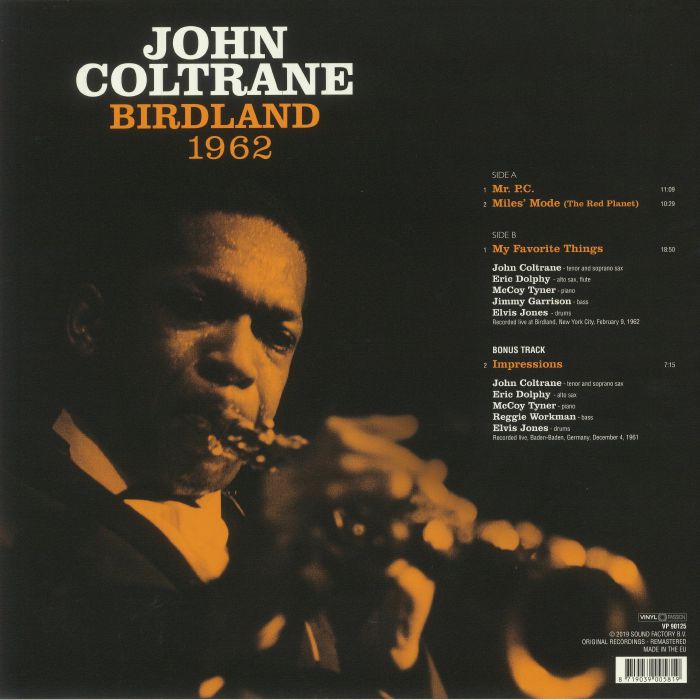 John COLTRANE - Birdland 1962 (remastered) Vinyl at Juno Records.