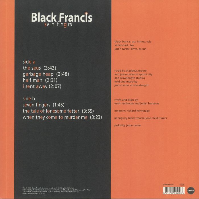 BLACK FRANCIS - Svn Fngrs