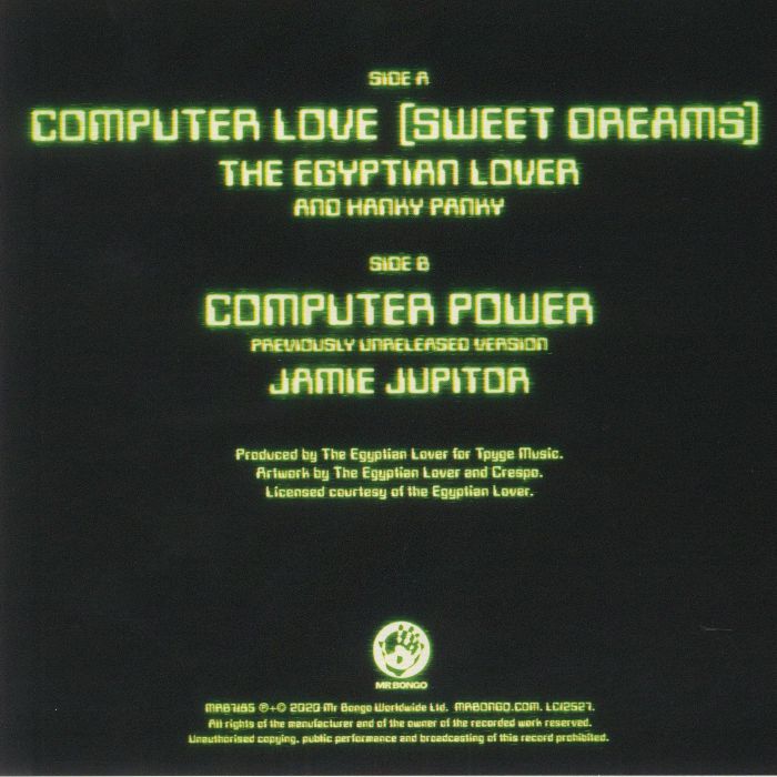 EGYPTIAN LOVER, The/HANKY PANKY/JAMIE JUPITOR - Computer Love