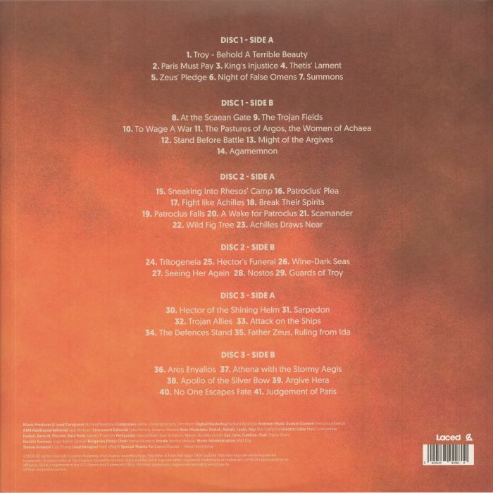 BEDDOW, Richard/JAMIE CHRISTOPHERSON/TIM WYNN - A Total War Saga: Troy (Soundtrack) (Deluxe Edition)