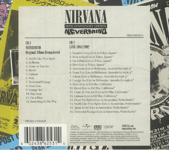 NIRVANA - Nevermind (30th Anniversary Deluxe Edition) CD at Juno Records.