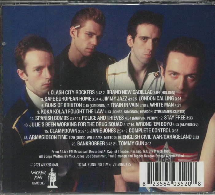 The CLASH Capitol Radio Shakedown New Jersey 1980 CD At Juno Records