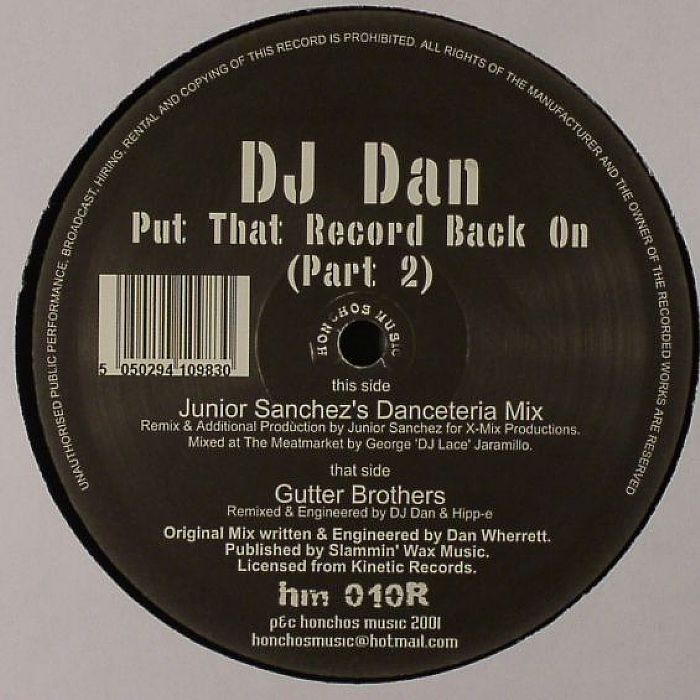 DJ DAN - Put The Record Back On (remixes)