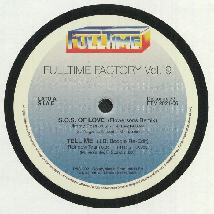 ROSS, Jimmy/RAINBOW TEAM/GALAXY BAND/TONY CICCO - Fulltime Factory Vol 9
