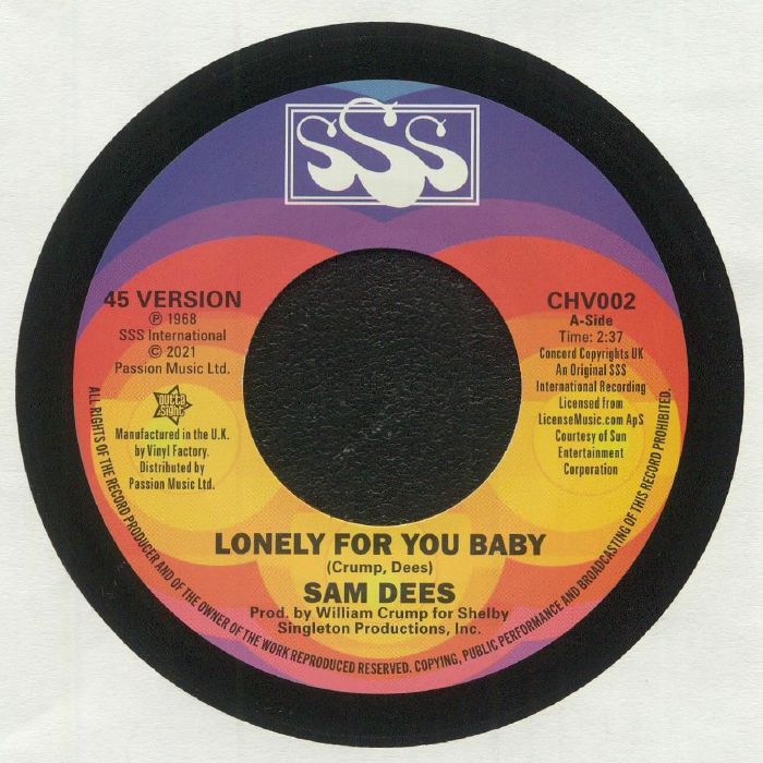 DEES, Sam - Lonely For You Baby