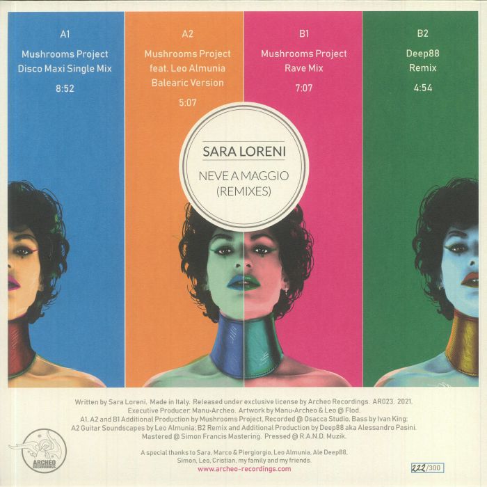 LORENI, Sara - Neve A Maggio (feat Mushrooms Project & Deep88 remixes)