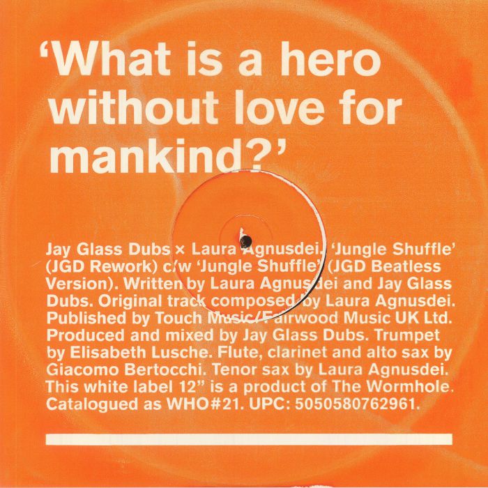 JAY GLASS DUBS/LAURA AGNUSDEI - Jungle Shuffle (Orange Cover Version)