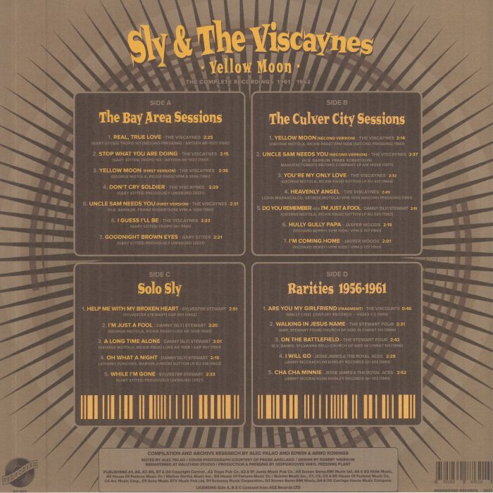 SLY/THE VISCAYNES - Yellow Moon: The Complete Recordings 1961-1962