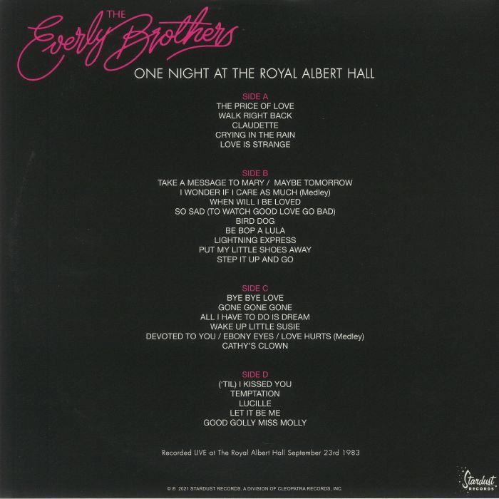 EVERLY BROTHERS, The - One Night At The Royal Albert Hall