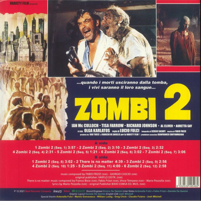 Fabio FRIZZI - Zombie Flesh Eaters (Soundtrack) (Collector's