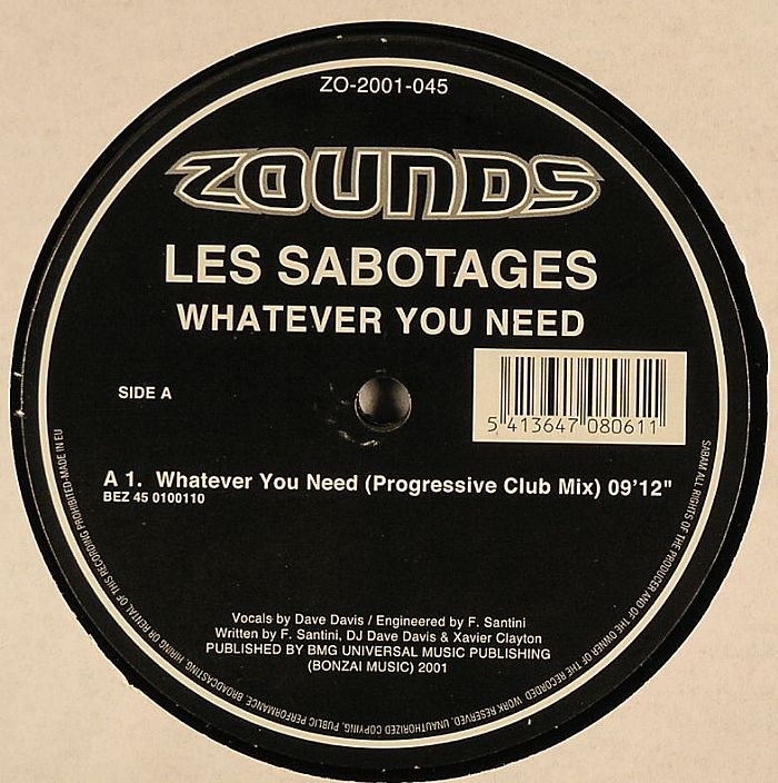 LES SABOTAGES - Whatever You Need