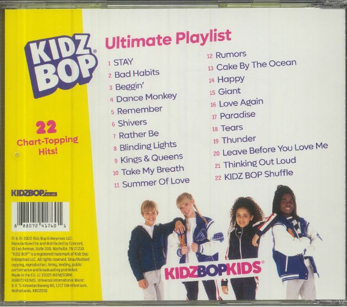 KIDZ BOP KIDS Ultimate Kidz Bop Playlist CD at Juno