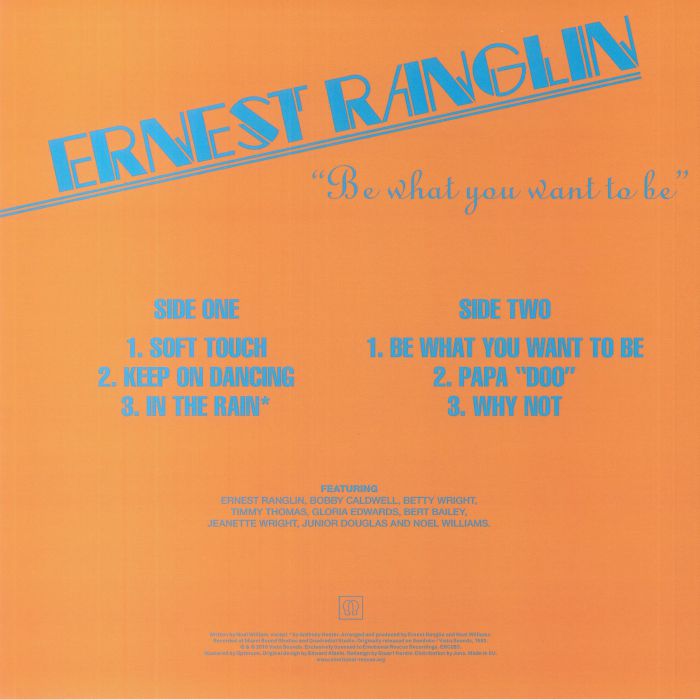 RANGLIN, Ernest - Be What You Want Be (reissue)