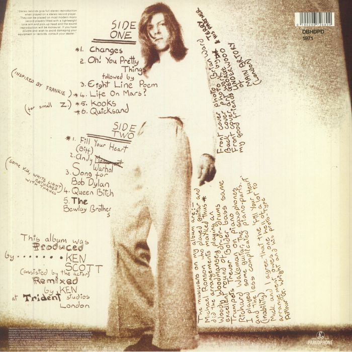 David BOWIE - Hunky Dory (50th Anniversary Edition) Vinyl at Juno Records.