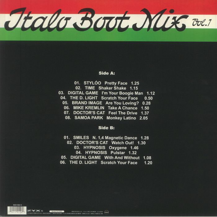 VARIOUS - Italo Boot Mix Vol 1 (reissue)