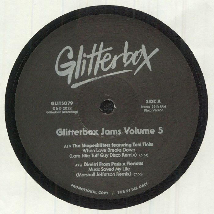SHAPESHIFTERS, The/DIMITRI FROM PARIS/FIORIOUS/MARSHALL JEFFERSON/DR PACKER - Glitterbox Jams Volume 5