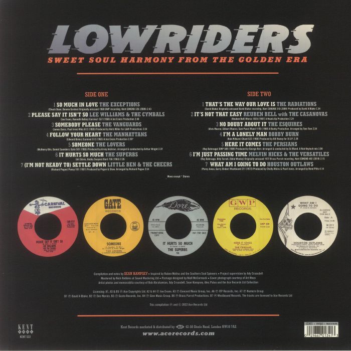 VARIOUS - Lowriders: Sweet Soul Harmony From The Golden Era