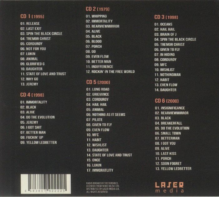 PEARL JAM Pearl Jam Box Legendary Radio Broadcasts CD at Juno Records.