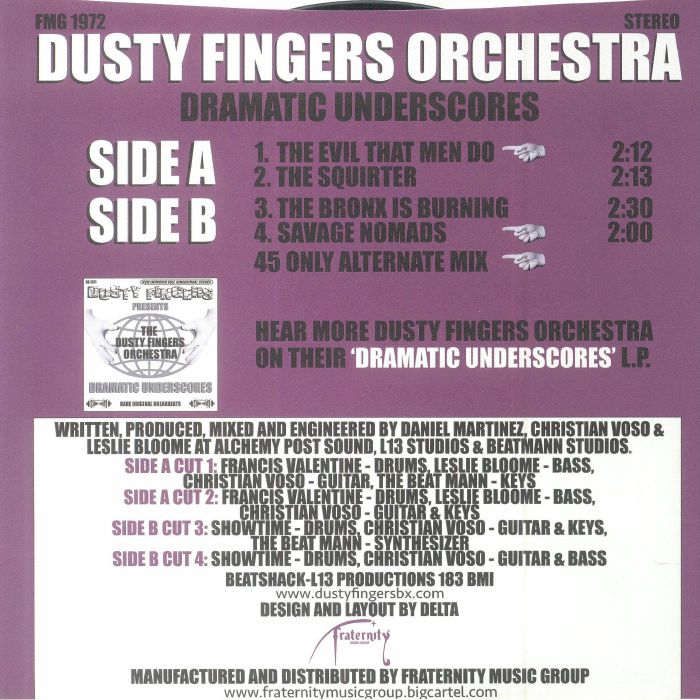 DUSTY FINGERS ORCHESTRA - Dramatic Underscores