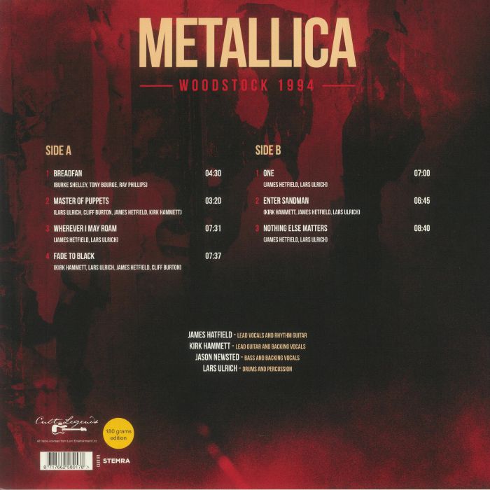 METALLICA - Best Of Woodstock 1994