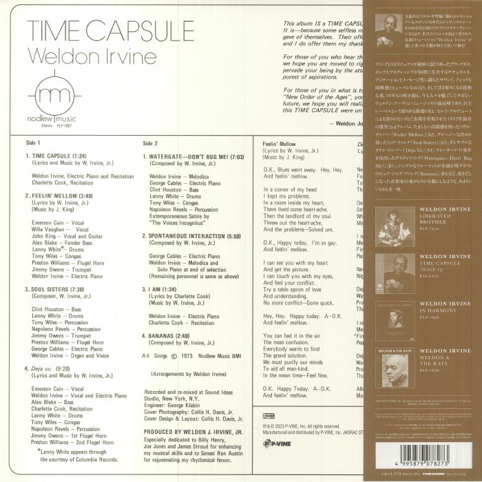 Weldon IRVINE - Time Capsule (Japanese Edition) (reissue)