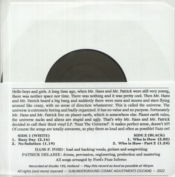 FORD'S FUZZ INFERNO - Fuzz The Universe! EP