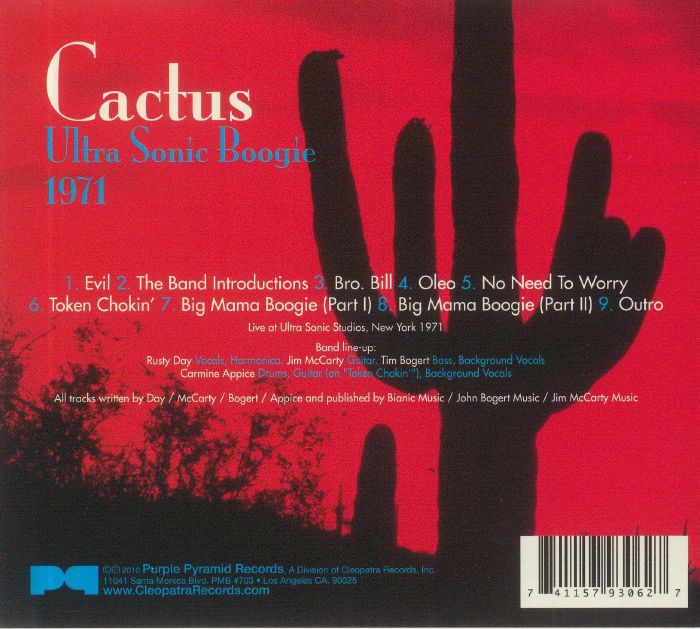 Cactus Ultra Sonic Boogie Cd At Juno Records