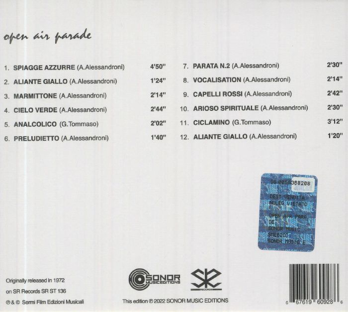 ALESSANDRONI, Alessandro - Open Air Parade