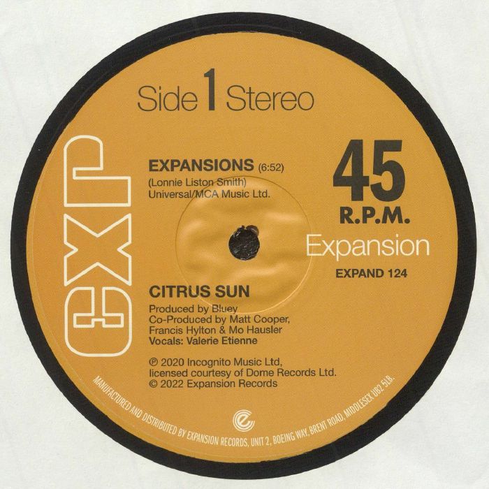 CITRUS SUN - Expansions (Bluey from Incognito production)