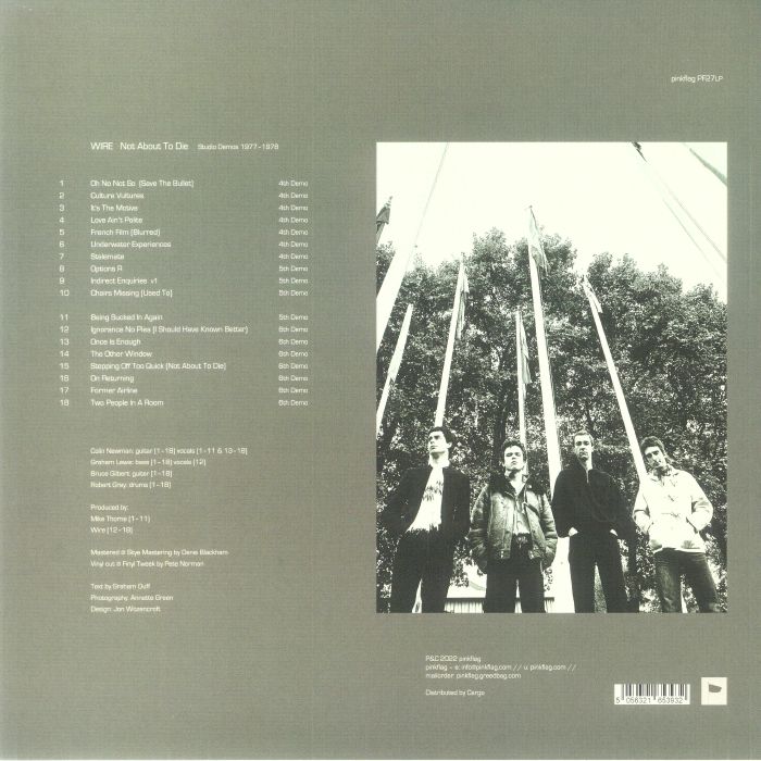 WIRE - Not About To Die: Studio Demos 1977-1978 (Record Store Day RSD 2022)