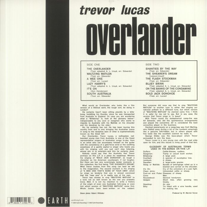 LUCAS, Trevor - Overlander (Record Store Day RSD 2022)
