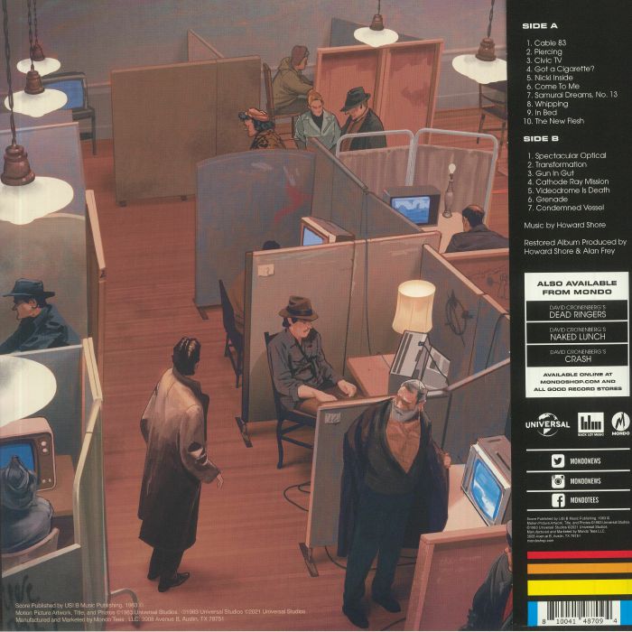 SHORE, Howard - Videodrome: The Complete Restored Score (Soundtrack)