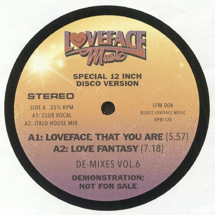 LOVEFACE - De Mixes: Vol 6