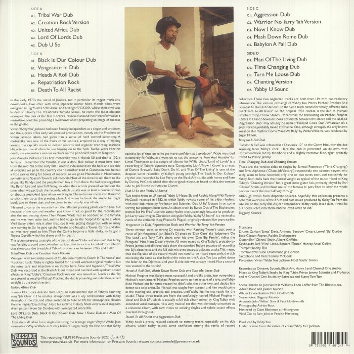 YABBY YOU/THE PROPHETS - The Yabby You Sound: Dubs & Versions