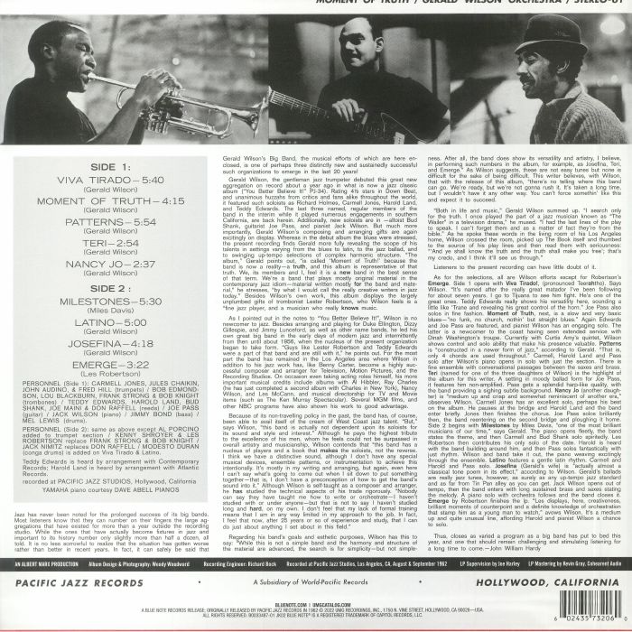 WILSON, Gerard - Moment Of Truth (Tone Poet Series) (reissue)