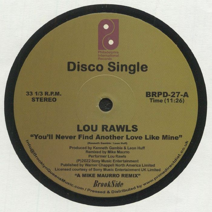 RAWLS, Lou - You'll Never Find Another Love Like Mine (Mike Maurro remixes)