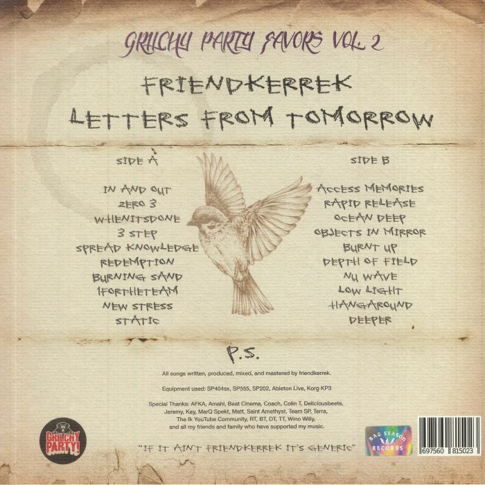 FRIENDKERREK - Grilchy Party Favors Vol 2: Letters From Tomorrow