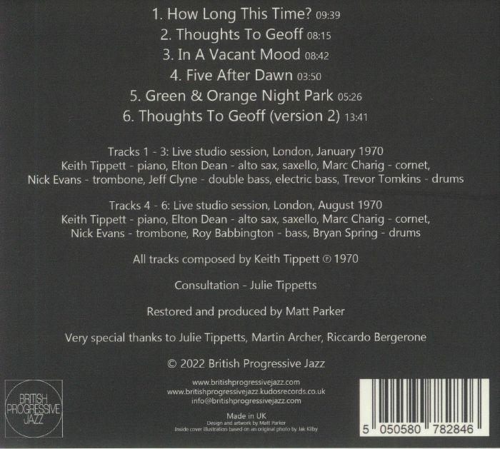 KEITH TIPPETT GROUP, The - How Long This Time? Live 1970