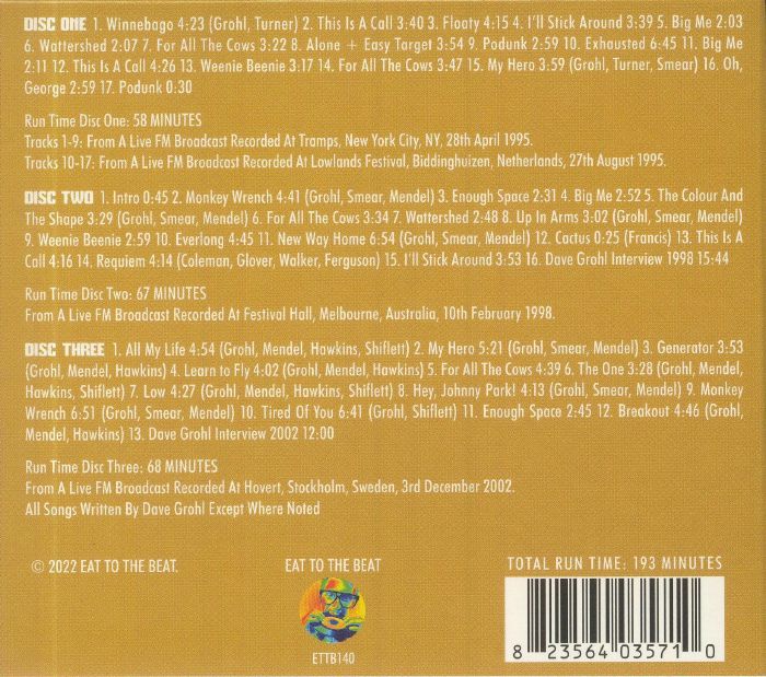 FOO FIGHTERS - Transmission Impossible: Rare Radio Broadcasts From The 1990s & 2000s