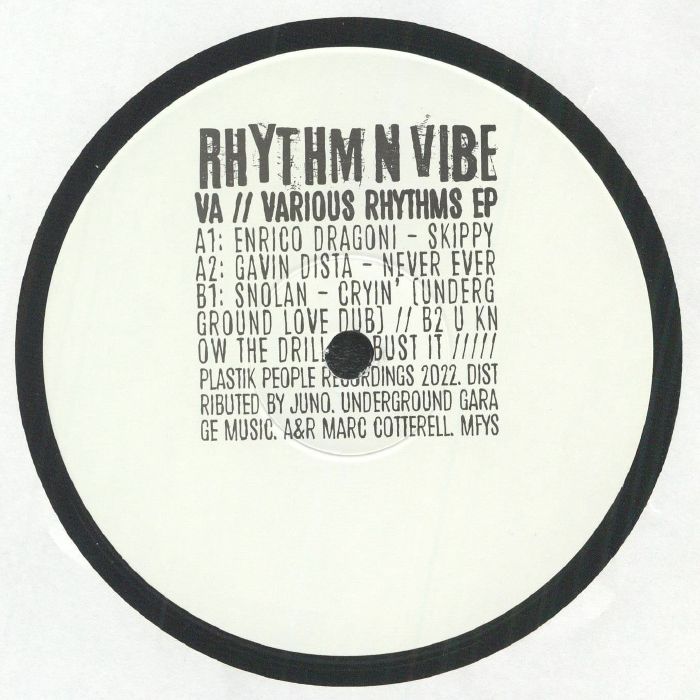 DRAGONI, Enrico/SNOLAN/GAVIN DISTA/U KNOW THE DRILL - Various Rhythms EP