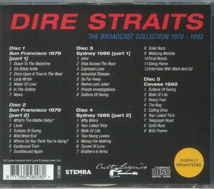 DIRE STRAITS - The Broadcast Collection 1979-1992 (remastered)