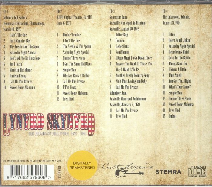 LYNYRD SKYNYRD - The Broadcast Collection 1975-1994