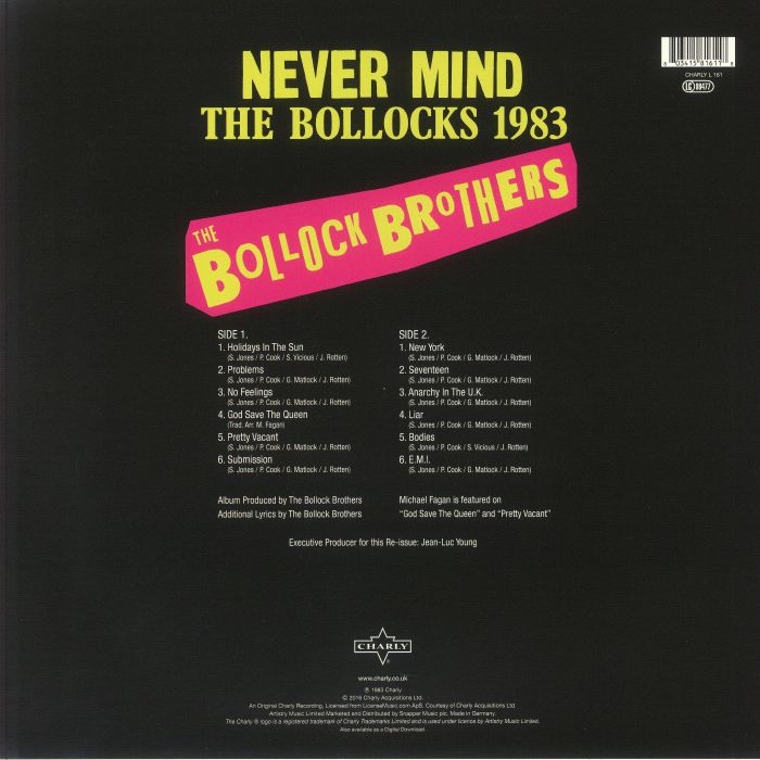BOLLOCK BROTHERS, The - Never Mind The Bollocks (remastered)