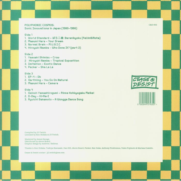 JD TWITCH/VARIOUS - Polyphonic Cosmos: Sonic Innovations In Japan (1980-1986)