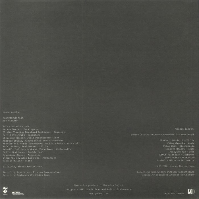 LANG, Klaus - Linea Mundi Weisse Farben