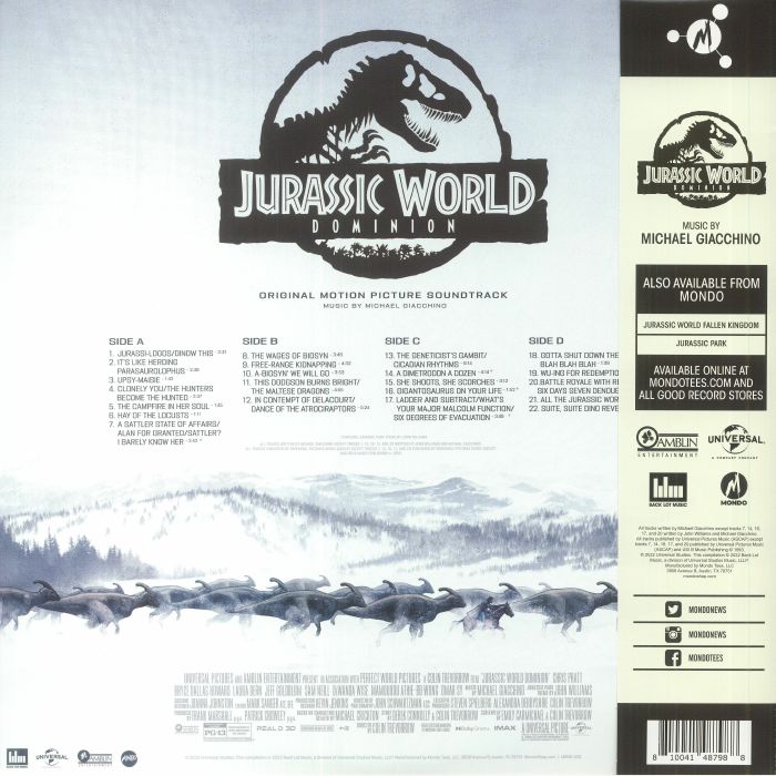 Michael Giacchino Jurassic World Dominion Soundtrack Vinyl At Juno Records 7588