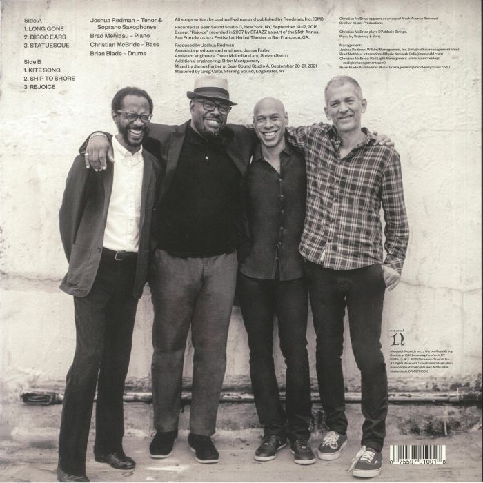 REDMAN, Joshua/BRAD MEHLDAU/CHRISTIAN McBRIDE/BRIAN BLADE - LongGone