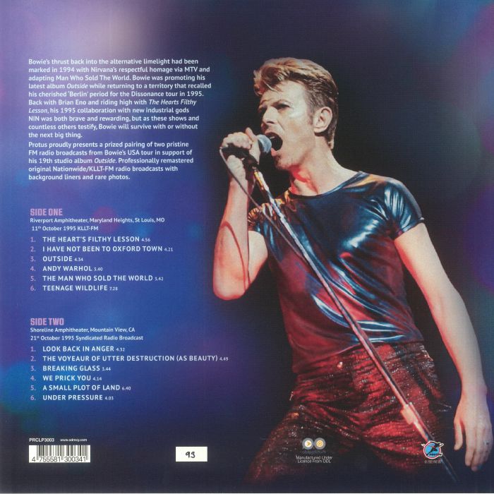BOWIE, David - Outside Tour: Live '95